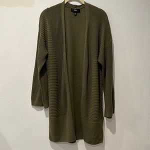 Olive Green Open Cardigan